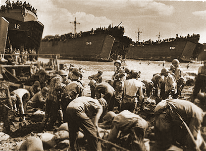 LST Unloads in Leyte